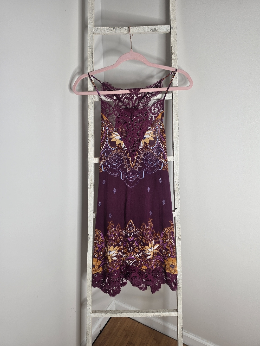 Intimately free People Women's Small Who's Sorry Now Lace Mini Slip Dress